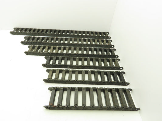 Tsubaki Energy Chain Cable Carrier 15/16 x 3 x 21-42" Mixed Length Lot of 6
