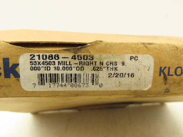 Garlock 21086-4503 Mill Right Oil Seal Klozure 9" ID 10" OD 0.625 Width