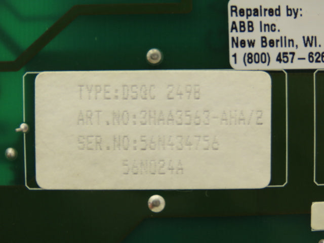 ABB DSQC 2498 3HAA3563-AHA/2 Servo Amplifier