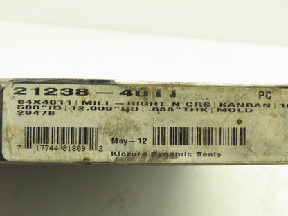 Garlock 21238-4011 Mill-Right Oil Seal Klozure 10.5" ID 12" OD 0.688 Width