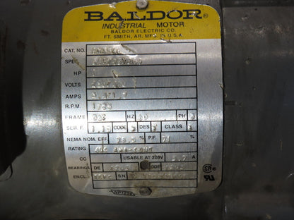 Boston Gear RFWA752-100 Gearmotor 100:1 Double Reduction 17rpm 1Hp 460V 3PH 56C