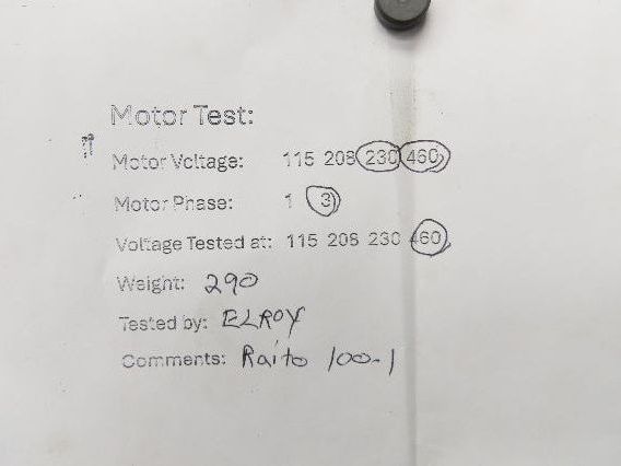 Boston Gear RFWA752-100 Gearmotor 100:1 Double Reduction 17rpm 1Hp 460V 3PH 56C