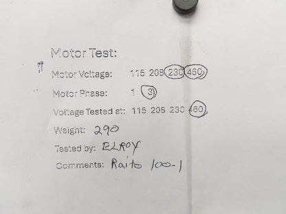 Boston Gear RFWA752-100 Gearmotor 100:1 Double Reduction 17rpm 1Hp 460V 3PH 56C