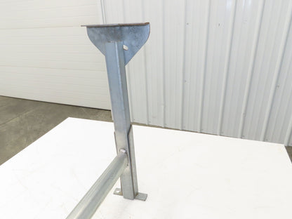 Automotion 18"W Conveyor Leg Stationary Floor Support 22" to 30"H Galvanized
