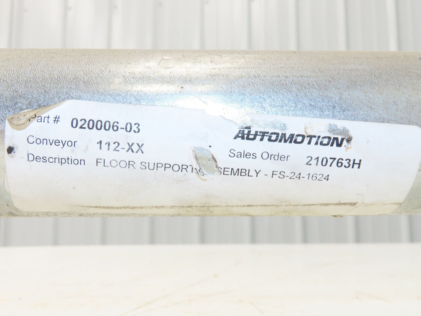 Automotion 24"W Conveyor Leg Stationary Floor Support 16" to 24"H Galvanized