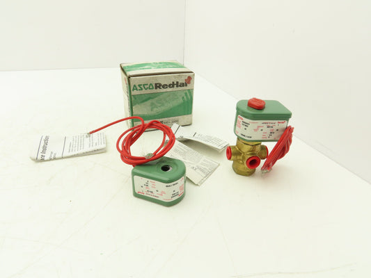 Asco Redhat 8320A023 Solenoid Valve 3-Way 40 PSI 1/4 NPT NC 120V T811803