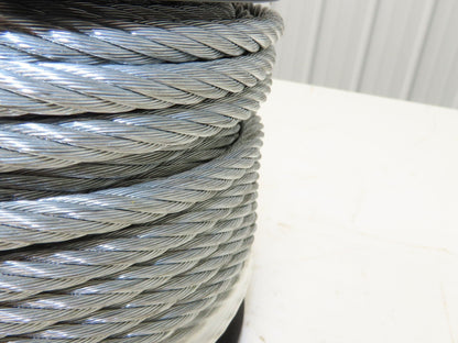 1DLA6 Galvanized Steel Cable 7x19 Strand 3/8" OD 150' Length 2880 lbs Safe Load