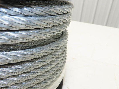 1DLA6 Galvanized Steel Cable 7x19 Strand 3/8" OD 150' Length 2880 lbs Safe Load