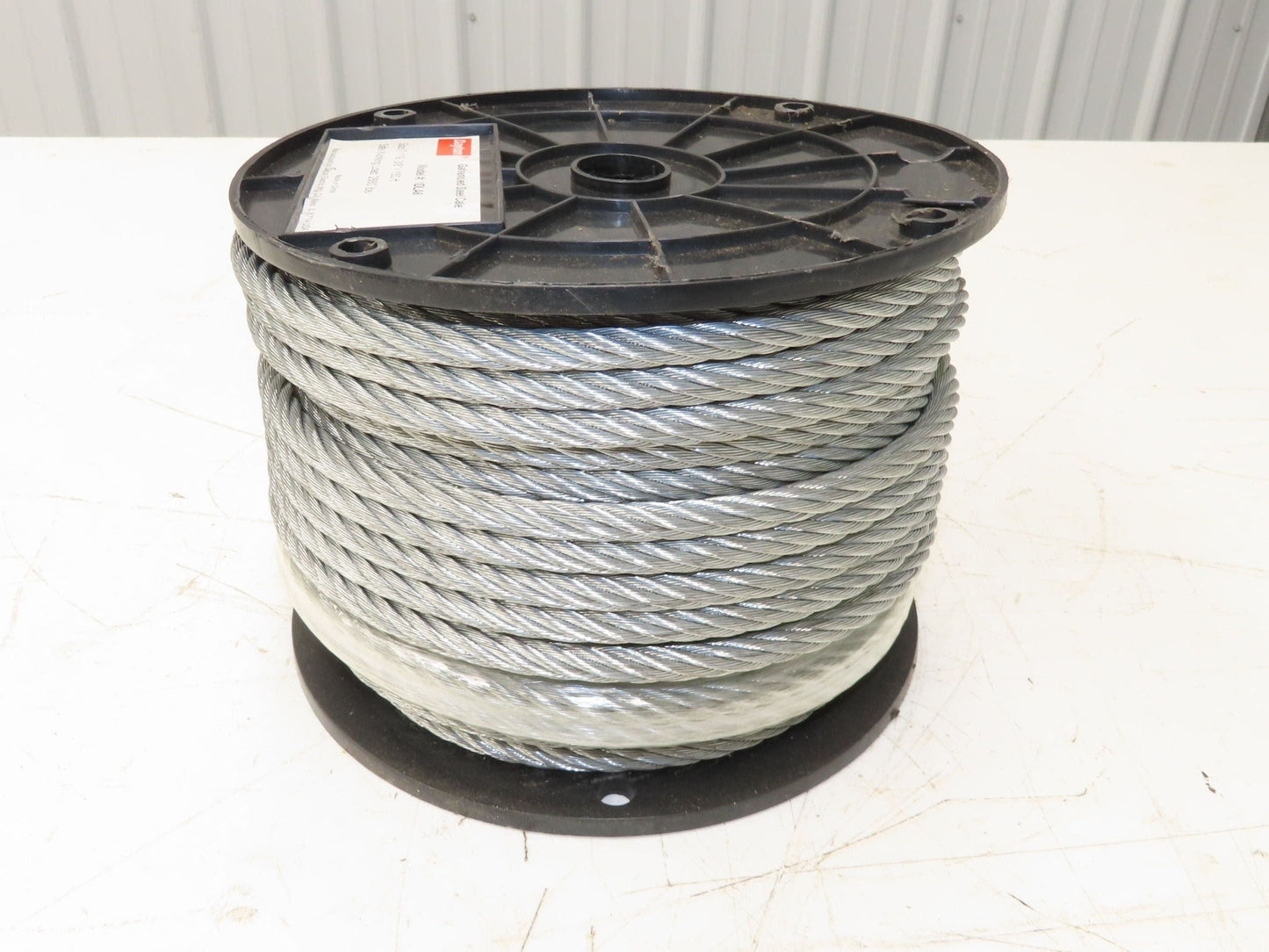 1DLA6 Galvanized Steel Cable 7x19 Strand 3/8" OD 150' Length 2880 lbs Safe Load