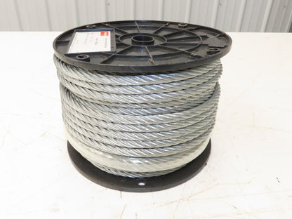 1DLA6 Galvanized Steel Cable 7x19 Strand 3/8" OD 150' Length 2880 lbs Safe Load