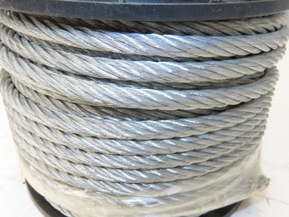 1DLA6 Galvanized Steel Cable 7x19 Strand 3/8" OD 150' Length 2880 lbs Safe Load