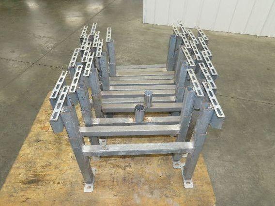 Automotion 24"W Conveyor Leg Stationary Floor Support 23" to 36"H Galvanized