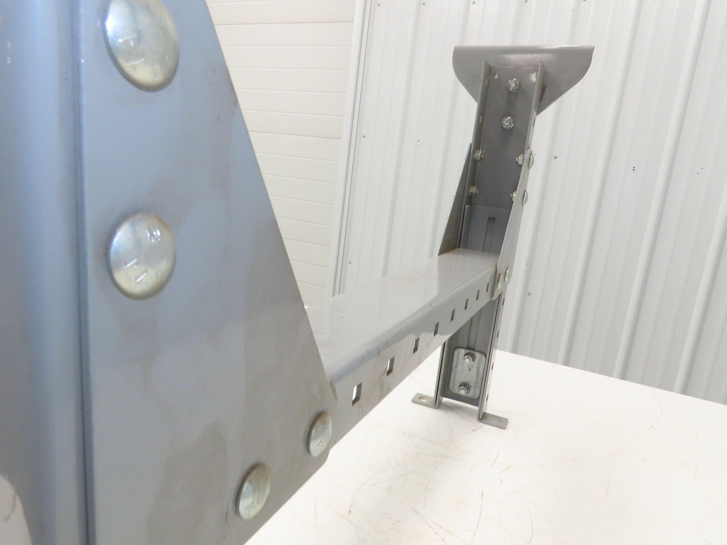 Automotion 30"W Conveyor Leg Stationary Floor Support 22" to 30"H Gray