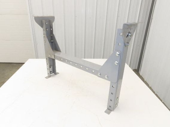 Automotion 30"W Conveyor Leg Stationary Floor Support 22" to 30"H Gray