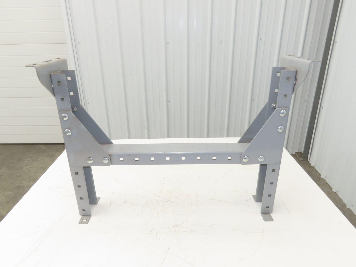 Automotion 30"W Conveyor Leg Stationary Floor Support 22" to 30"H Gray