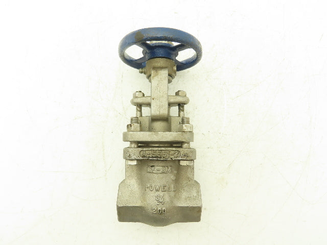 Powell A-5551-2 Gate Valve Stainless Steel Rising Stem 3/4" NPT