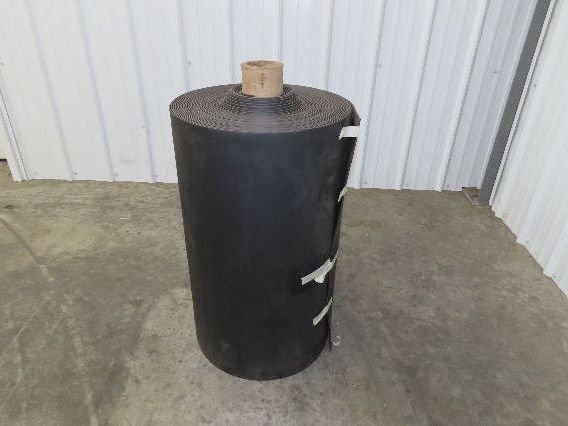 29"W x 130'L Conveyor Belt Foam Backed Soft Top Rubber Cover Black