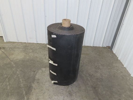 29"W x 130'L Conveyor Belt Foam Backed Soft Top Rubber Cover Black