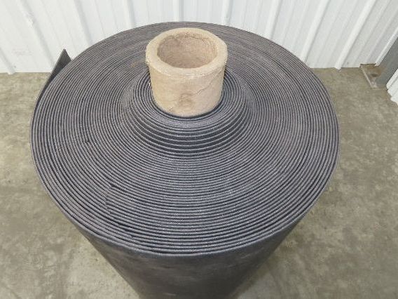 29"W x 130'L Conveyor Belt Foam Backed Soft Top Rubber Cover Black