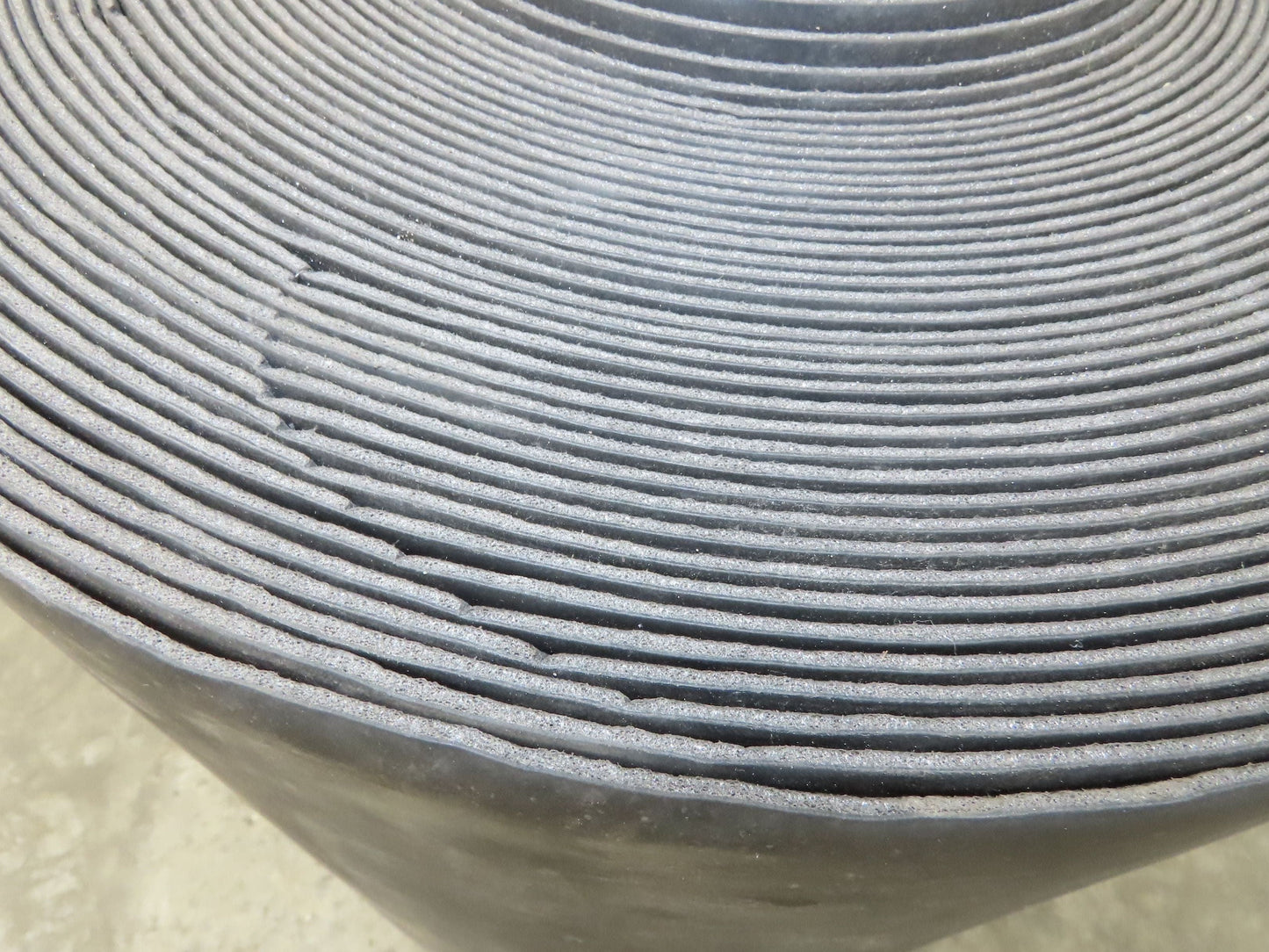 29"W x 130'L Conveyor Belt Foam Backed Soft Top Rubber Cover Black