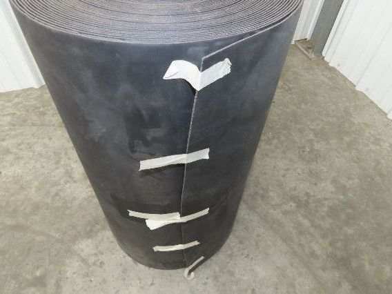 29"W x 130'L Conveyor Belt Foam Backed Soft Top Rubber Cover Black
