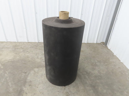29"W x 130'L Conveyor Belt Foam Backed Soft Top Rubber Cover Black