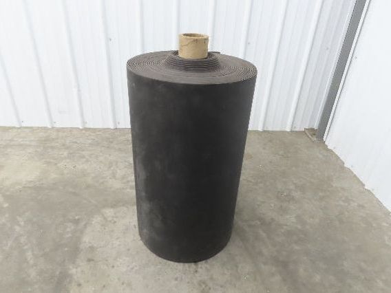 29"W x 130'L Conveyor Belt Foam Backed Soft Top Rubber Cover Black