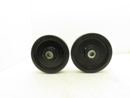 Phenolic Greaseable Caster Wheel 2.5"W x 9.75"D x 1" Bore Lot of 2