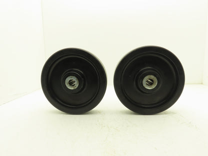 Phenolic Greaseable Caster Wheel 2.5"W x 9.75"D x 1" Bore Lot of 2