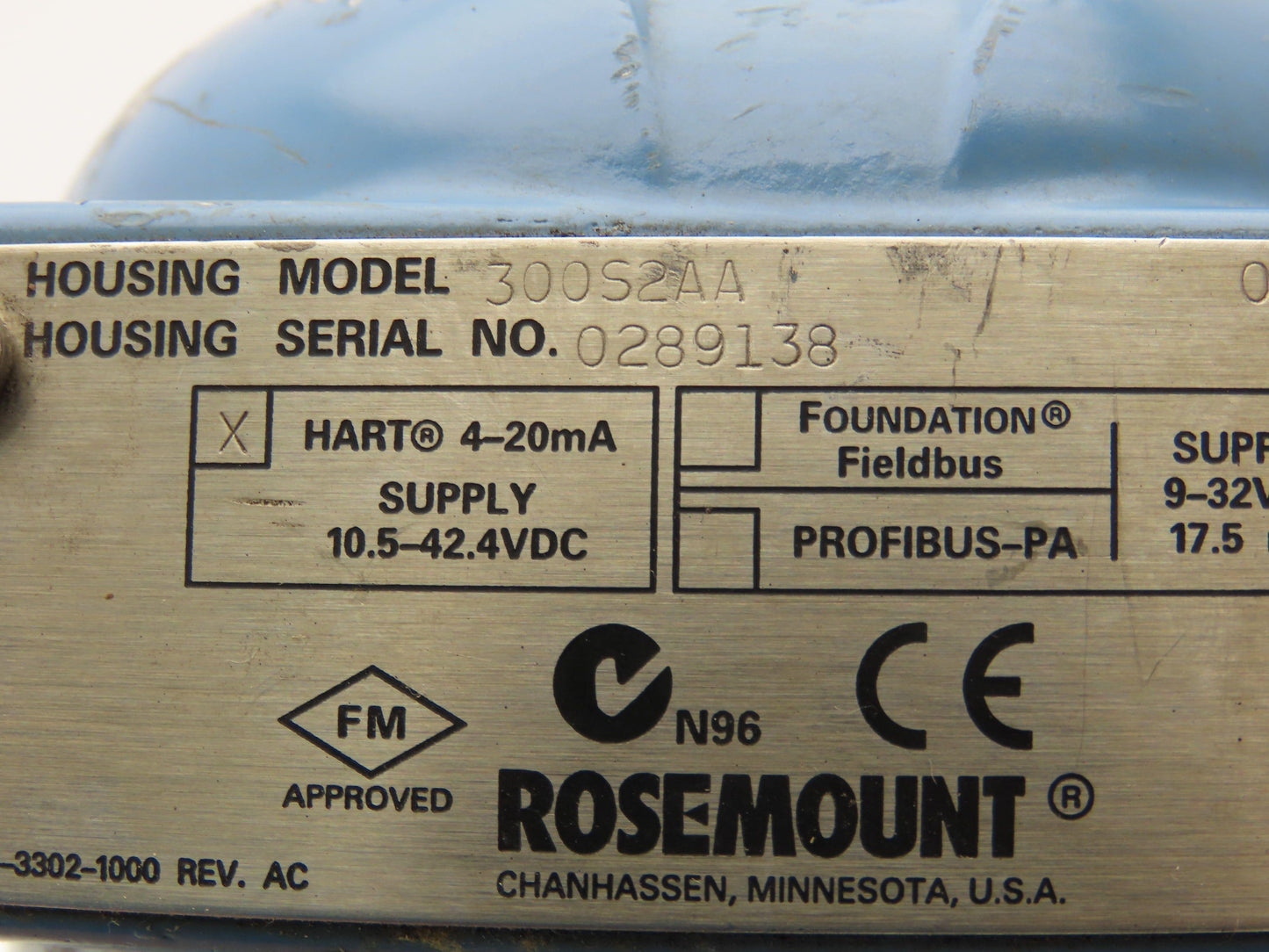 Rosemount 3051S Coplanar Pressure Transmitter 11-42VDC 0-75" H2O Hart Protocol
