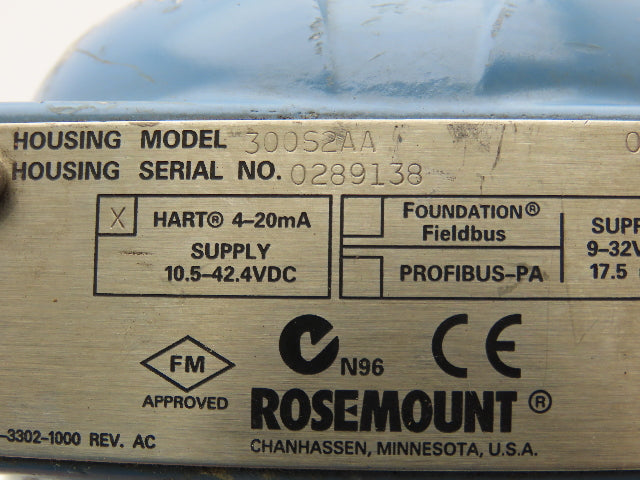 Rosemount 3051S Coplanar Pressure Transmitter 11-42VDC 0-75" H2O Hart Protocol
