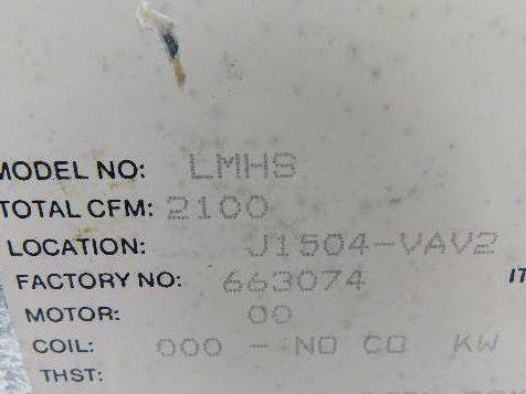 Krueger LMHS Single Duct Terminal Unit 12" 2100CFM Duct Flow Controller