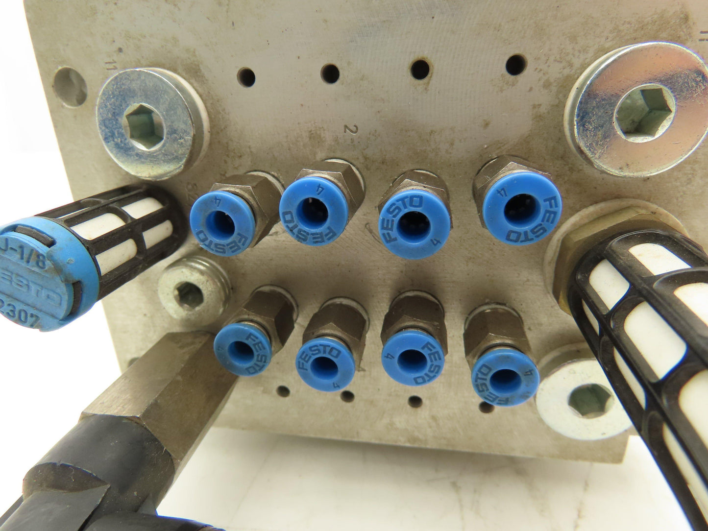 Festo 10P-14-4C-A0-R-Y-4M+PTB 4-Station Solenoid Valve Manifold 24VDC CPV14-M1H