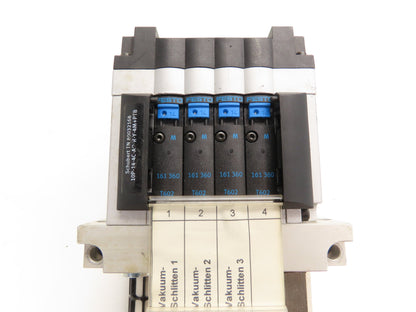 Festo 10P-14-4C-A0-R-Y-4M+PTB 4-Station Solenoid Valve Manifold 24VDC CPV14-M1H