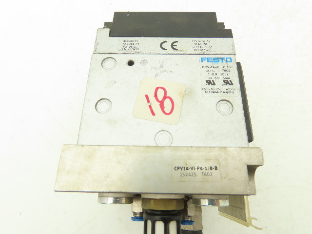 Festo 10P-14-4C-A0-R-Y-4M+PTB 4-Station Solenoid Valve Manifold 24VDC CPV14-M1H