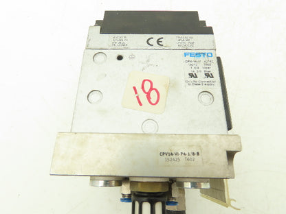 Festo 10P-14-4C-A0-R-Y-4M+PTB 4-Station Solenoid Valve Manifold 24VDC CPV14-M1H