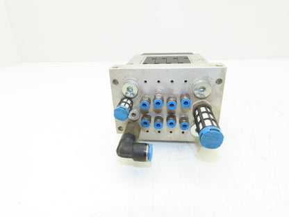 Festo 10P-14-4C-A0-R-Y-4M+PTB 4-Station Solenoid Valve Manifold 24VDC CPV14-M1H