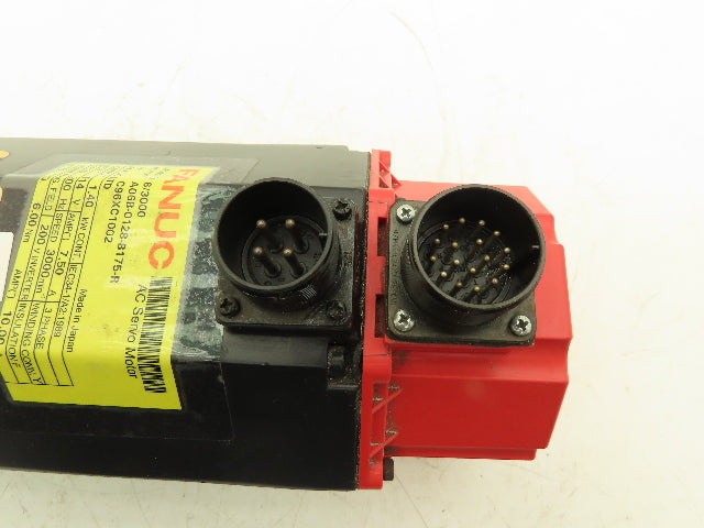 Fanuc A06B-0128-B175-R AC Servo Motor 114V 3PH 3000 RPM -Encoder A860-0360-V501