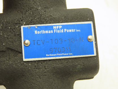 Northman TCV-T03-10-N Flow Control Valve 2 Way 8 GPM 3/8" NPT Reverse Free