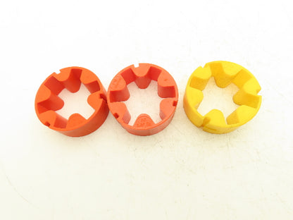 Atra-Flex M-1 Flexible Shaft Coupling 1-3/4" Bore Insert Yellow Orange Lot of 3