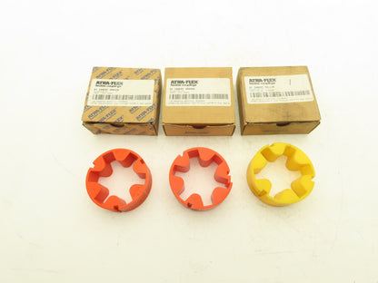 Atra-Flex M-1 Flexible Shaft Coupling 1-3/4" Bore Insert Yellow Orange Lot of 3