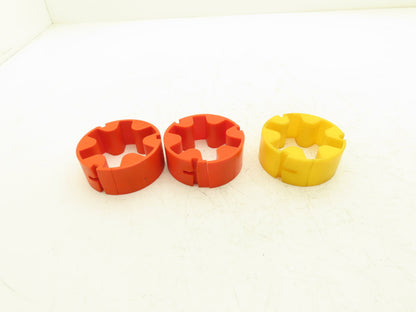 Atra-Flex M-1 Flexible Shaft Coupling 1-3/4" Bore Insert Yellow Orange Lot of 3