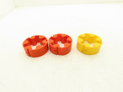 Atra-Flex M-1 Flexible Shaft Coupling 1-3/4" Bore Insert Yellow Orange Lot of 3