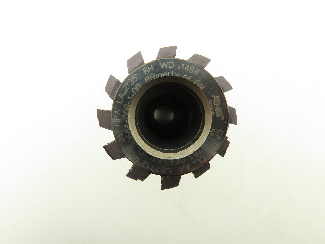 Gleason 34ZC-1404 Gear Hob Cutter 19mm Bore 162mm OAL 25° NPA LA.2°35' RH