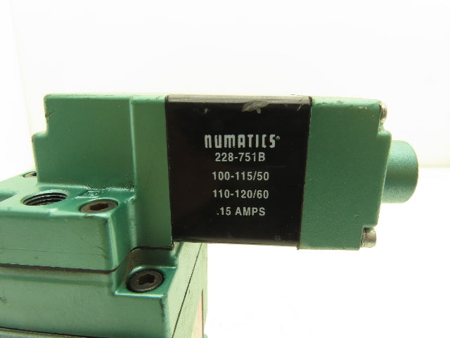 Numatics 554BB500K Pneumatic Double Solenoid 5/3 Spool Valve 150psi 120V