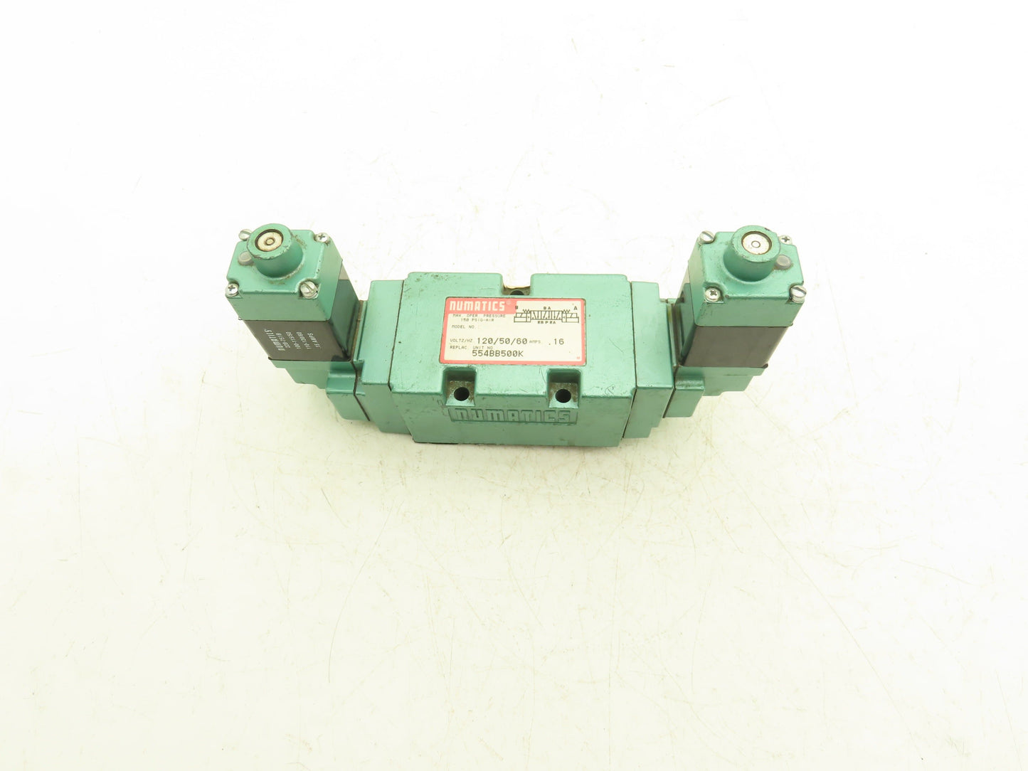 Numatics 554BB500K Pneumatic Double Solenoid 5/3 Spool Valve 150psi 120V
