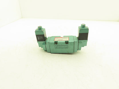 Numatics 554BB500K Pneumatic Double Solenoid 5/3 Spool Valve 150psi 120V