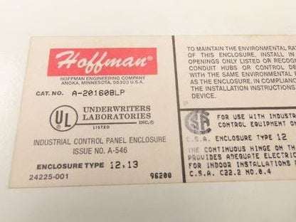 Telesis 14340 Pinstamp Marking System Control Panel Print Head