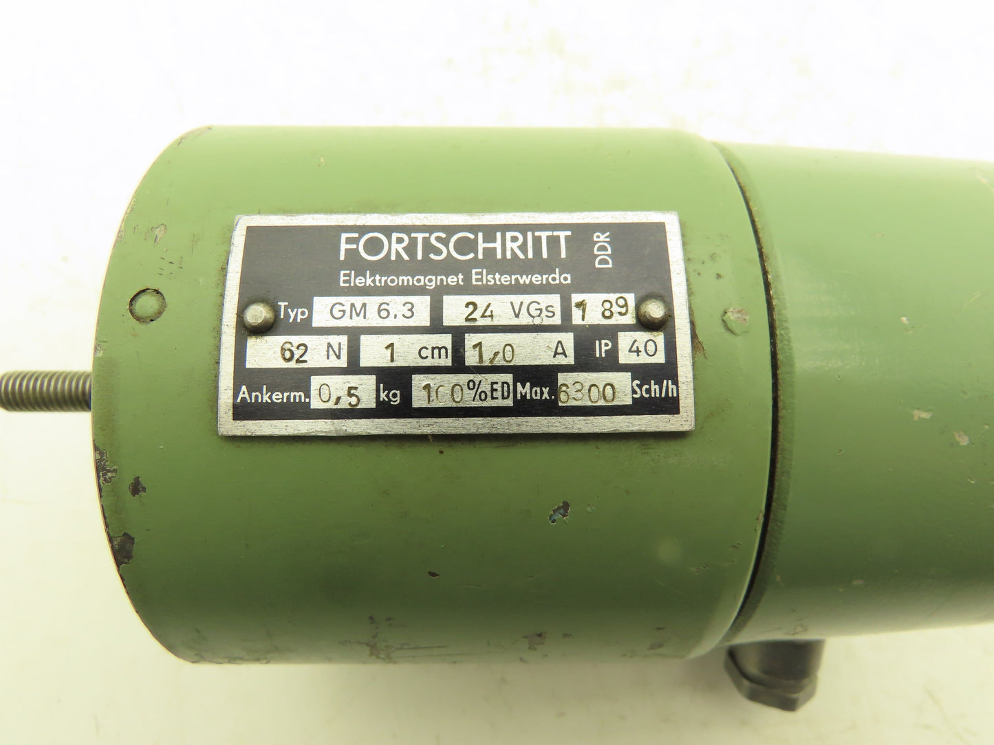 Fortschritt GM 6.3 Electromagnetic Solenoid Motor 24VGs Dual Shaft