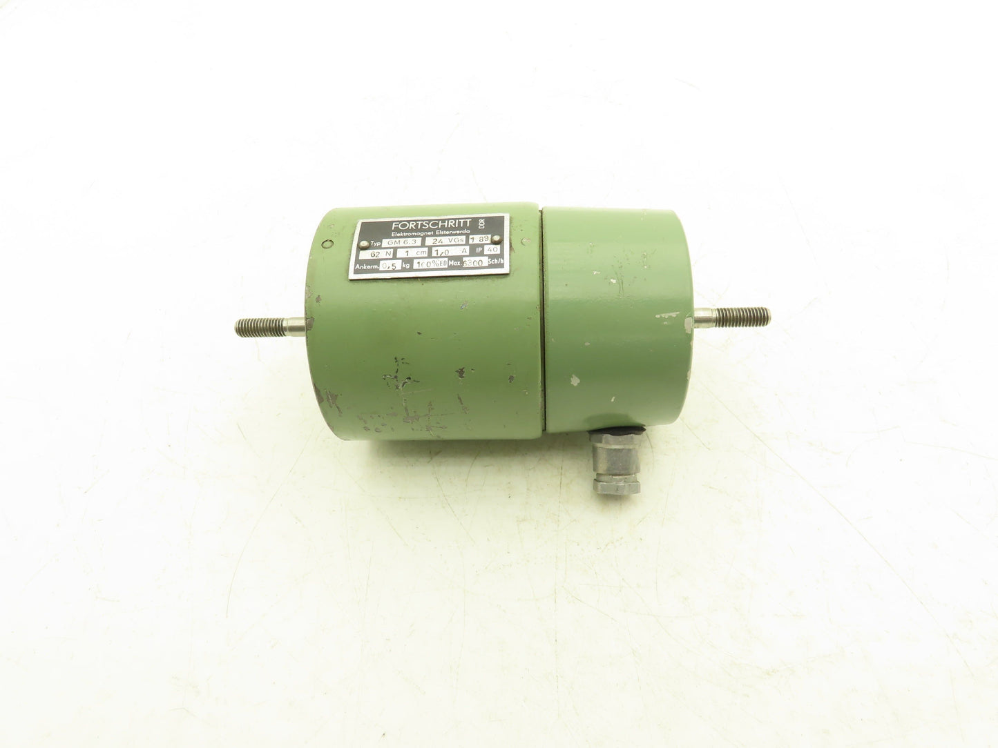 Fortschritt GM 6.3 Electromagnetic Solenoid Motor 24VGs Dual Shaft